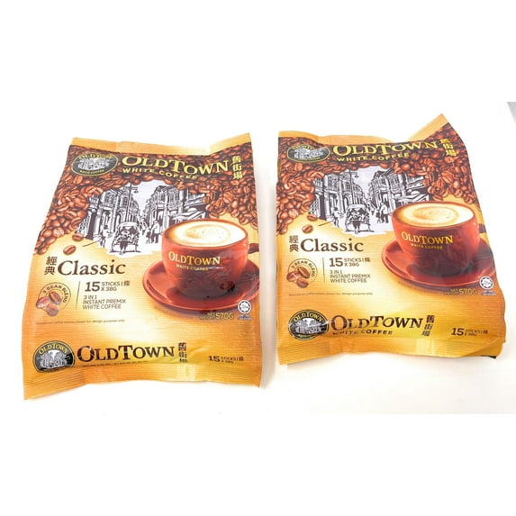 2 Packs OLD TOWN 3 in 1 Classic White Coffee