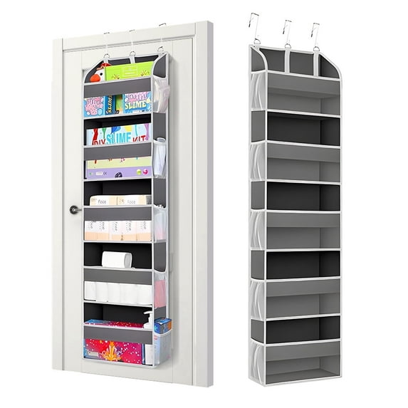 5 Layer Extra Large Over the Door Organizer with 10 Side Mesh Pockets, Ideal for Home & Office Storage Solution