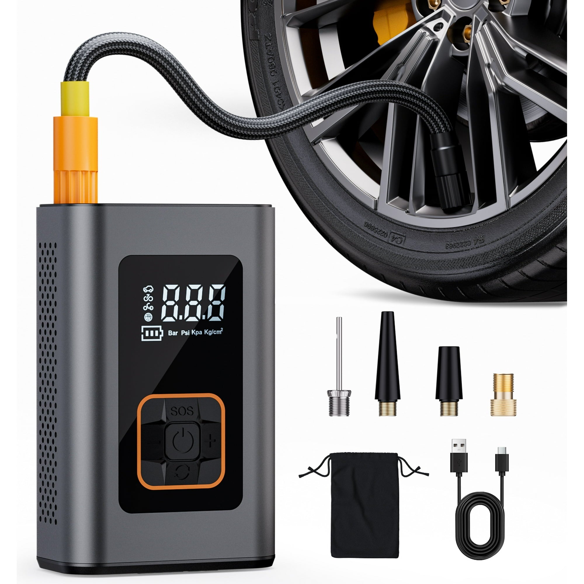 "REHOTTOP Tire Inflator Portable Air Compressor, 180 PSI Cordless Air Pump for Car Tires, Portable Tire Inflator with Fast 6X Inflation, Auto Shutoff "